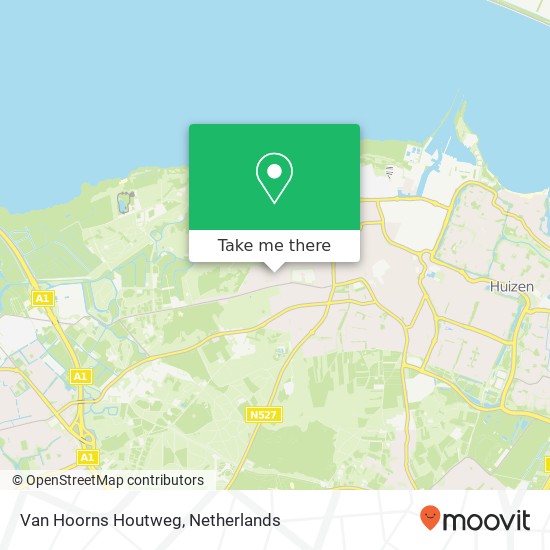 Van Hoorns Houtweg kaart