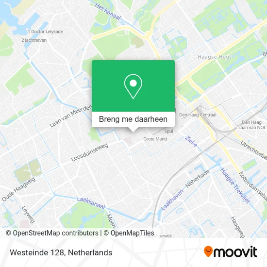 Westeinde 128 kaart
