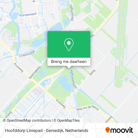 Hoofddorp Liniepad - Geniedijk kaart