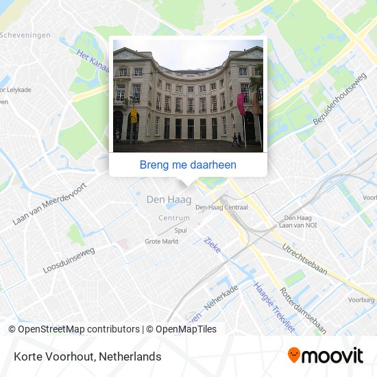 Korte Voorhout kaart