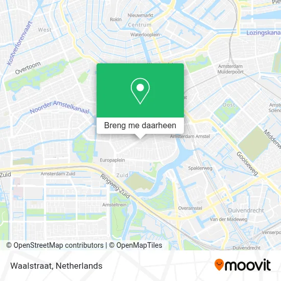 Waalstraat kaart