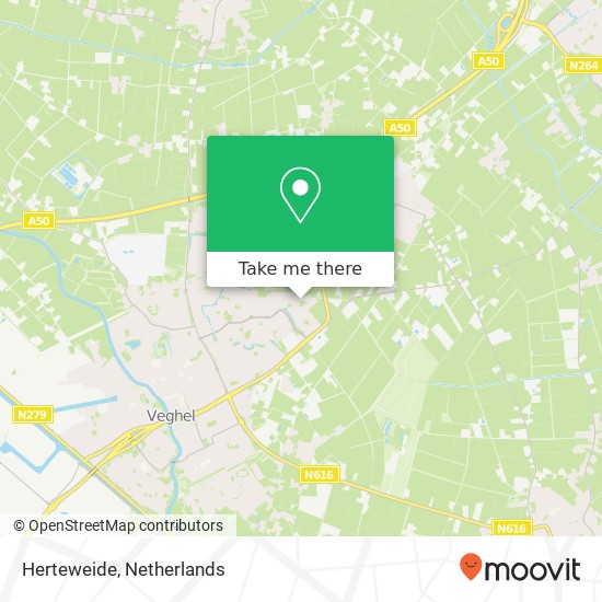 Herteweide kaart