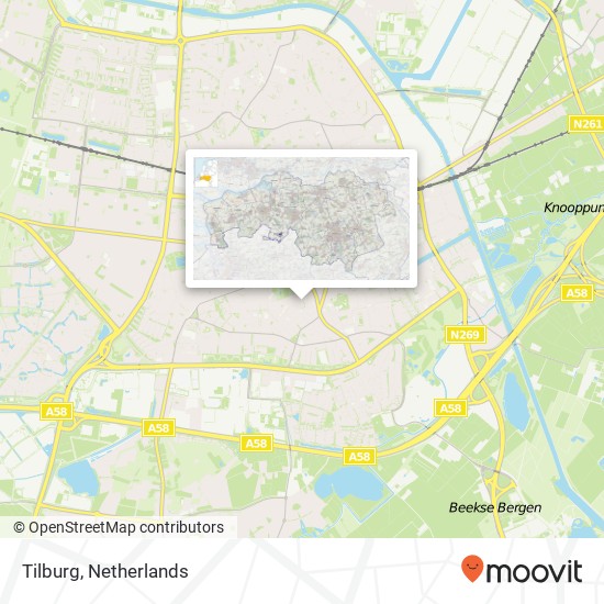 Tilburg kaart