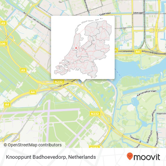 Knooppunt Badhoevedorp kaart