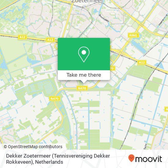 Dekker Zoetermeer (Tennisvereniging Dekker Rokkeveen) kaart