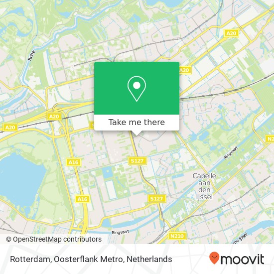 Rotterdam, Oosterflank Metro kaart