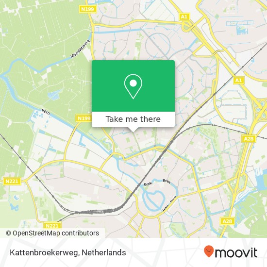 Kattenbroekerweg kaart