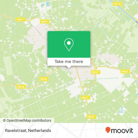 Ravelstraat kaart