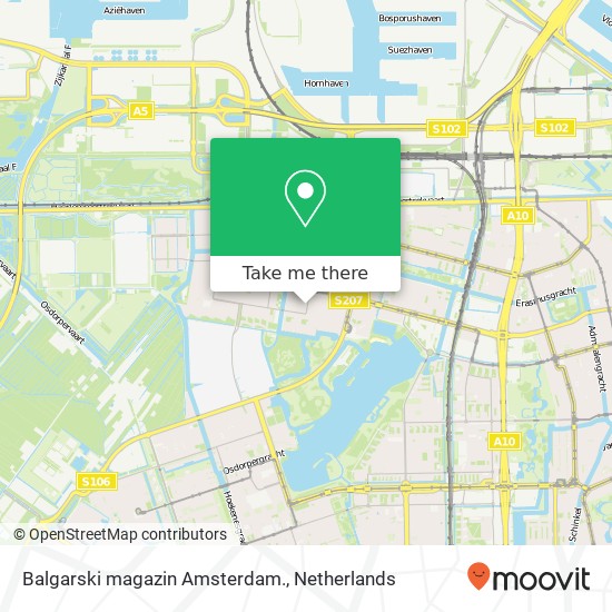 Balgarski magazin Amsterdam. kaart