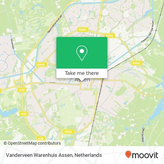 Vanderveen Warenhuis Assen kaart