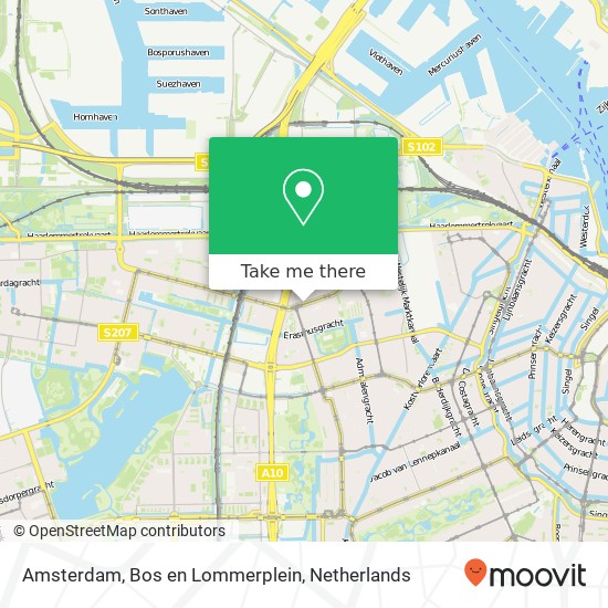 Amsterdam, Bos en Lommerplein kaart