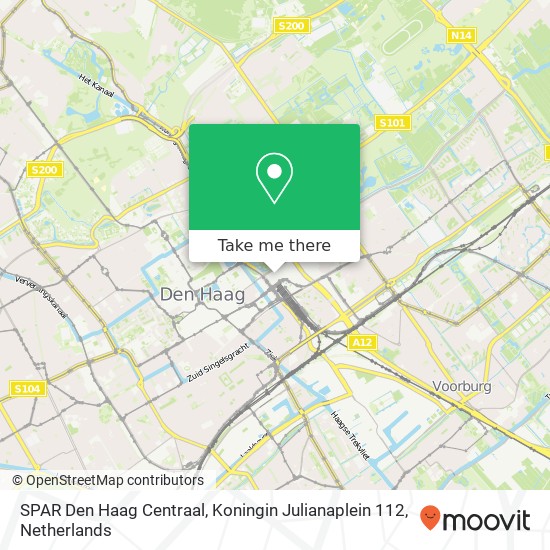 SPAR Den Haag Centraal, Koningin Julianaplein 112 kaart