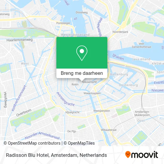 Radisson Blu Hotel, Amsterdam kaart