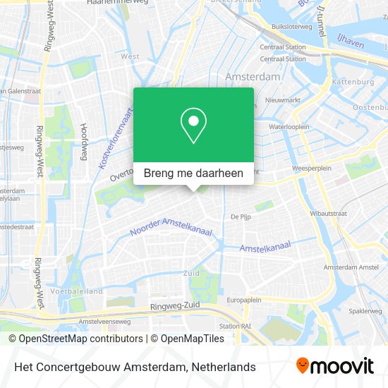 Het Concertgebouw Amsterdam kaart