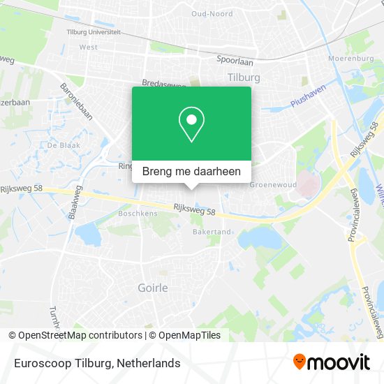 Euroscoop Tilburg kaart