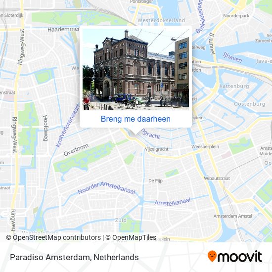 Paradiso Amsterdam kaart