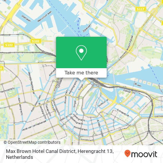 Max Brown Hotel Canal District, Herengracht 13 kaart