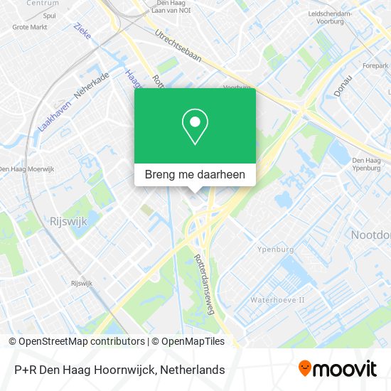 P+R Den Haag Hoornwijck kaart