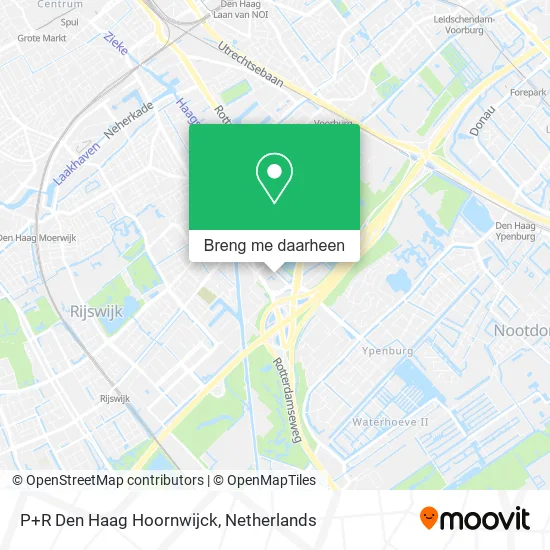P+R Den Haag Hoornwijck kaart
