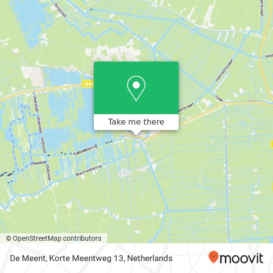 De Meent, Korte Meentweg 13 kaart