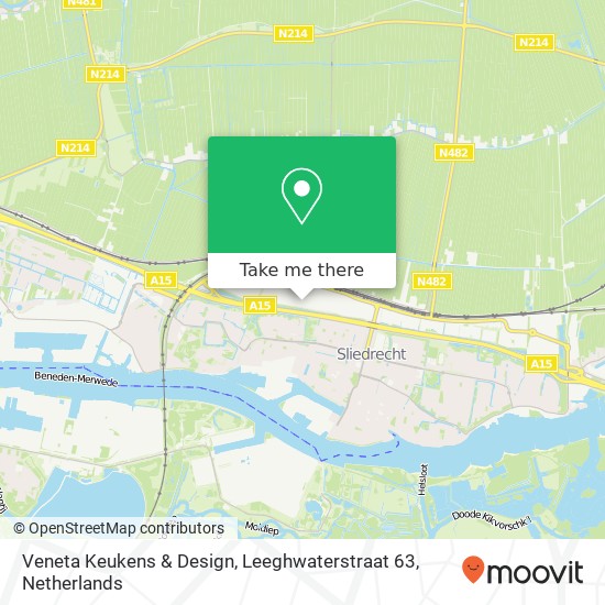 Veneta Keukens & Design, Leeghwaterstraat 63 kaart