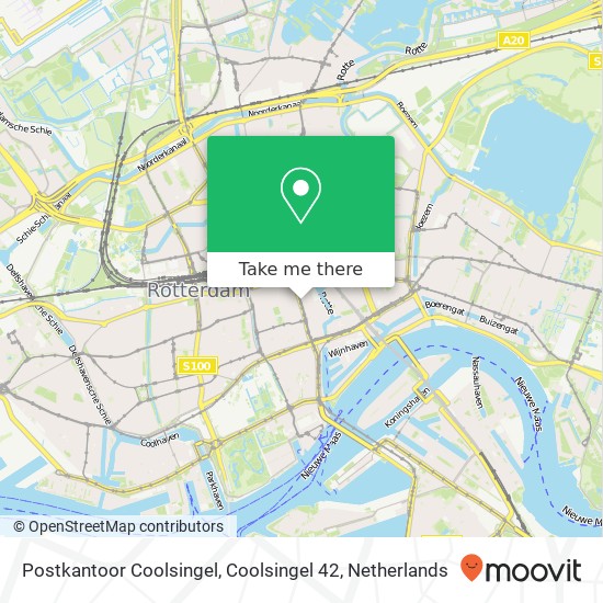 Postkantoor Coolsingel, Coolsingel 42 kaart