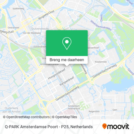 Q-PARK Amsterdamse Poort - P25 kaart