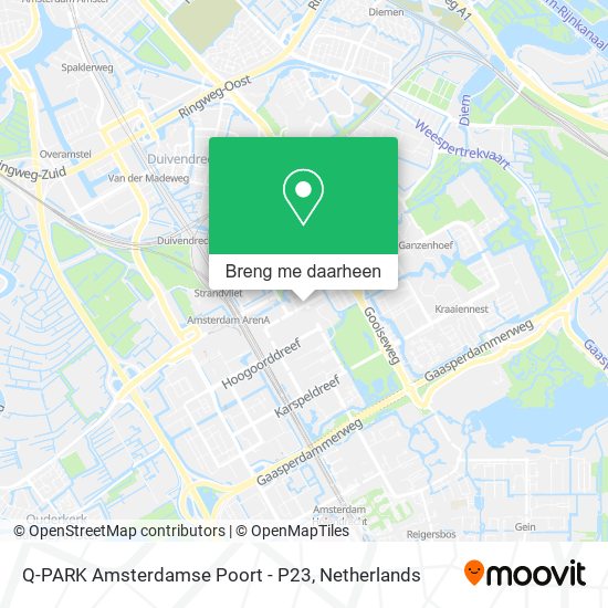 Q-PARK Amsterdamse Poort - P23 kaart
