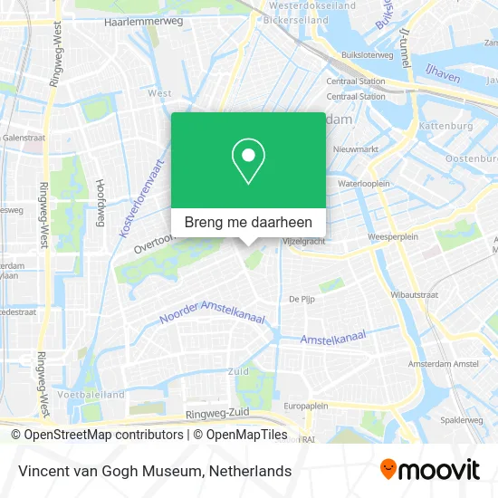 Vincent van Gogh Museum kaart