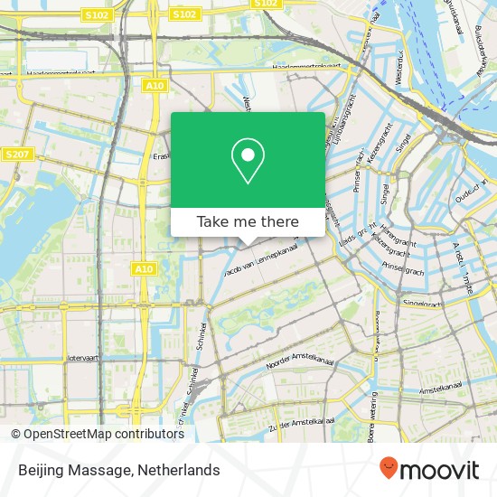 Beijing Massage, Kinkerstraat 317 kaart