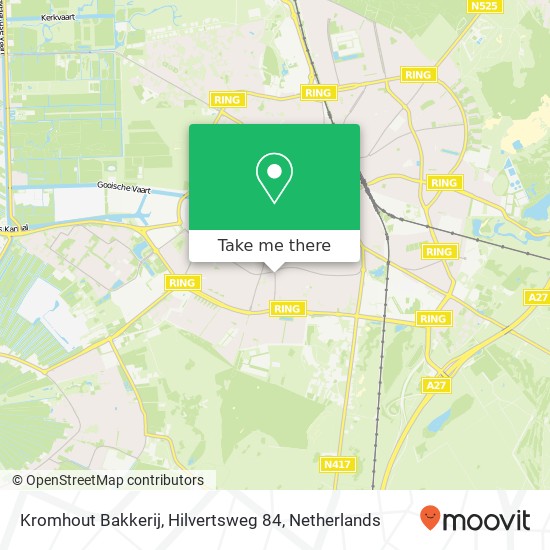 Kromhout Bakkerij, Hilvertsweg 84 kaart