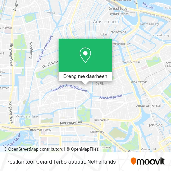 Postkantoor Gerard Terborgstraat kaart