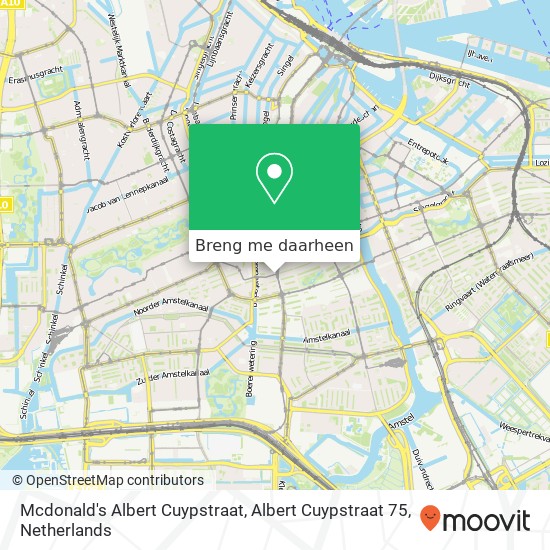 Mcdonald's Albert Cuypstraat, Albert Cuypstraat 75 kaart