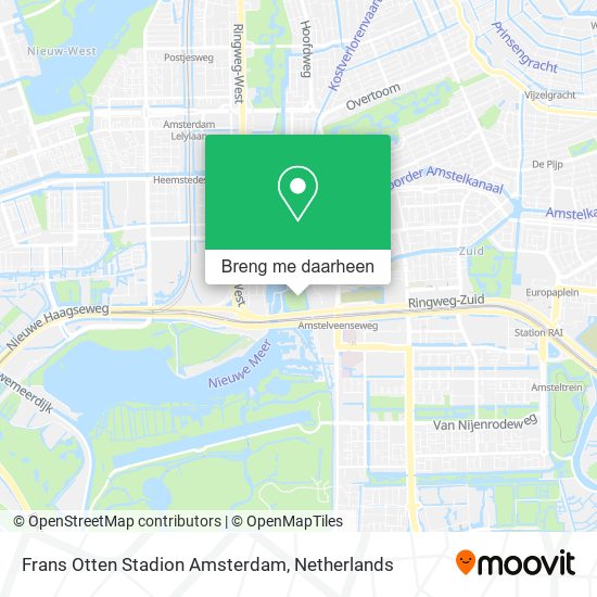 Frans Otten Stadion Amsterdam kaart