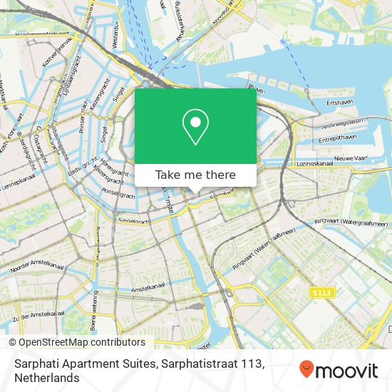 Sarphati Apartment Suites, Sarphatistraat 113 kaart