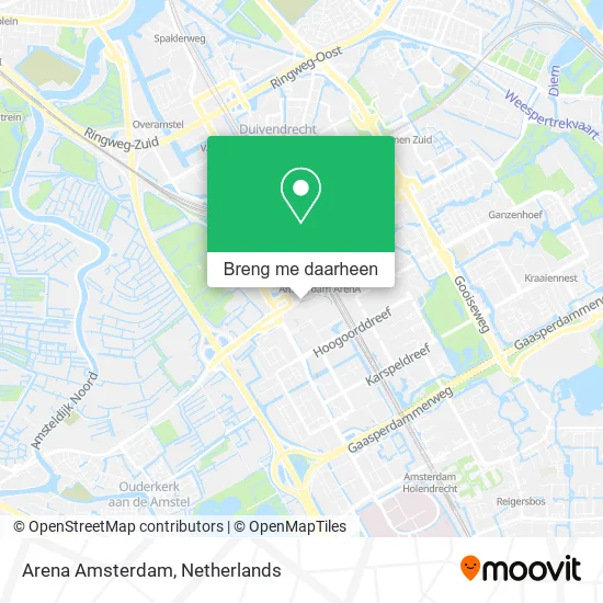 Arena Amsterdam kaart