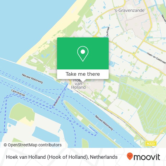 Hoek van Holland (Hook of Holland) kaart