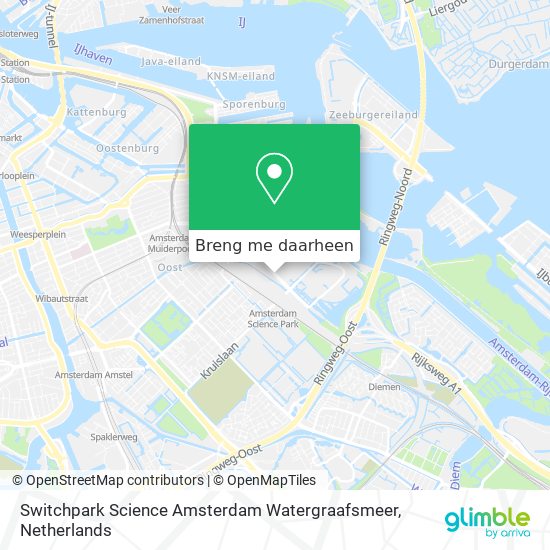 Switchpark Science Amsterdam Watergraafsmeer kaart