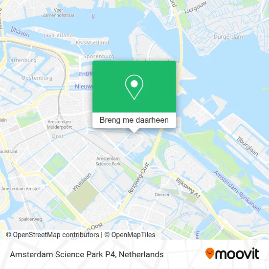 Amsterdam Science Park P4 kaart