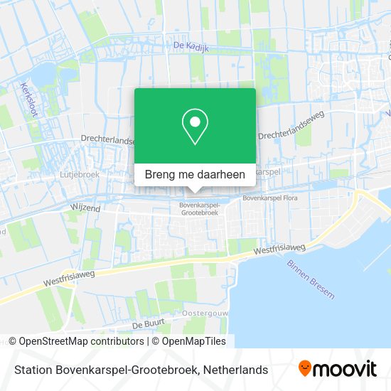 Station Bovenkarspel-Grootebroek kaart