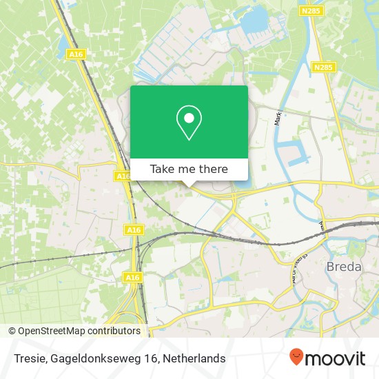 Tresie, Gageldonkseweg 16 kaart