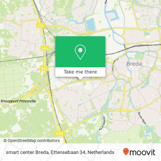 smart center Breda, Ettensebaan 34 kaart