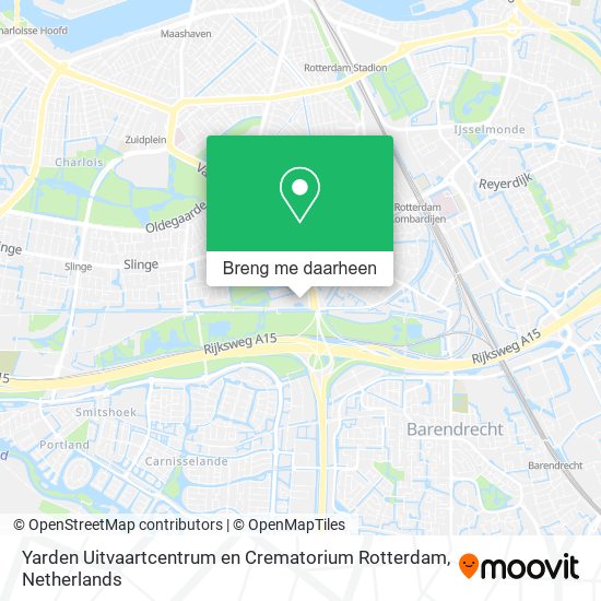 Yarden Uitvaartcentrum en Crematorium Rotterdam kaart