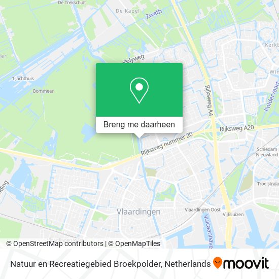 Natuur en Recreatiegebied Broekpolder kaart
