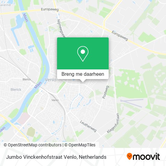 Jumbo Vinckenhofstraat Venlo kaart