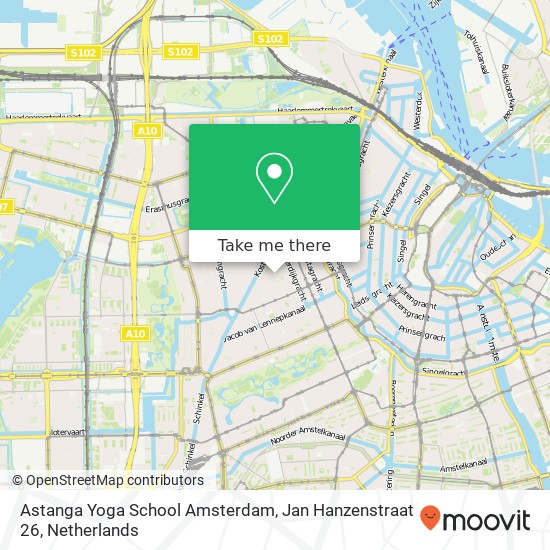 Astanga Yoga School Amsterdam, Jan Hanzenstraat 26 kaart