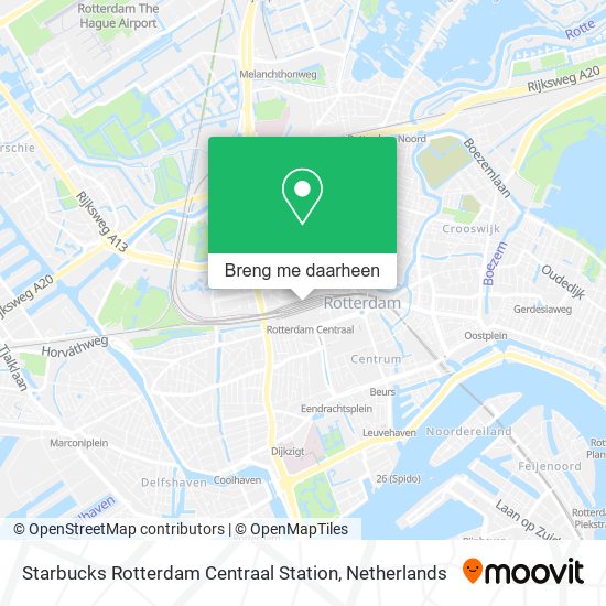 Starbucks Rotterdam Centraal Station kaart