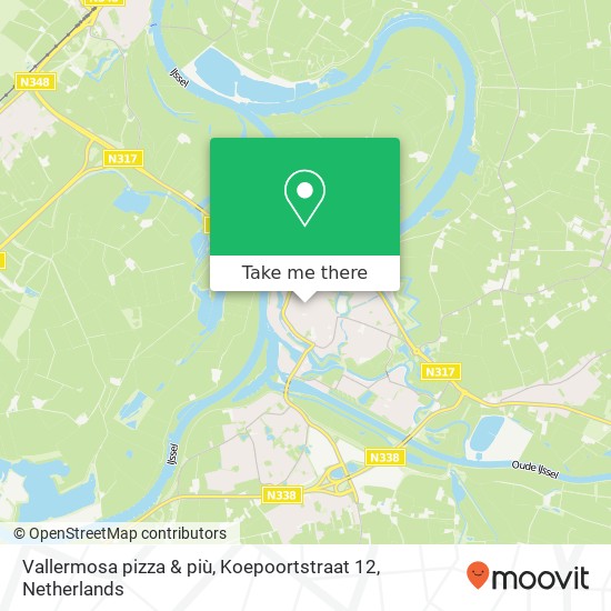 Vallermosa pizza & più, Koepoortstraat 12 kaart