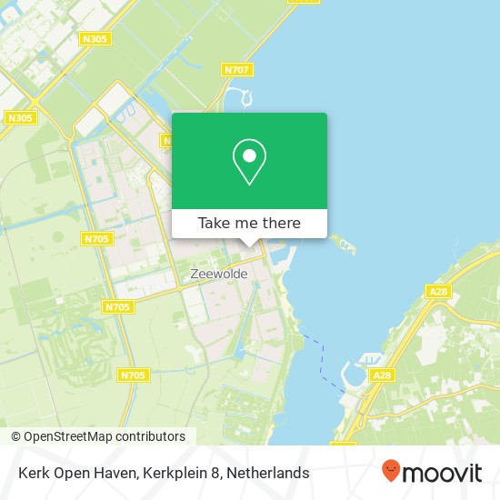 Kerk Open Haven, Kerkplein 8 kaart