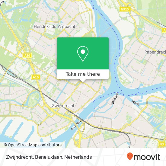 Zwijndrecht, Beneluxlaan kaart